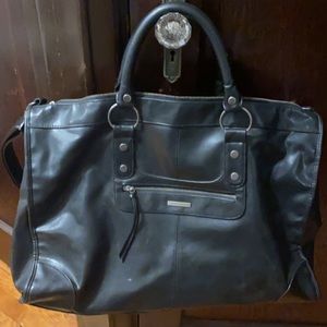 victoria's secret leather duffle bag